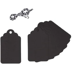 Etiquette cadeau noir ou marron x 8-Gifi Online