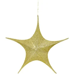 Etoile de Noël dorée en polyester-Gifi Online