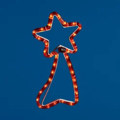 Etoile filante lumineuse rouge 35 cm-Gifi Discount