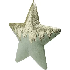 Etoile velours&paillette vert dorée Polystyrène-Gifi Best