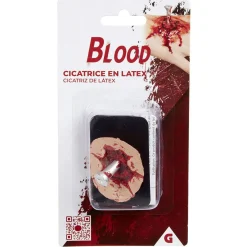 Fausse cicatrice Halloween en latex L19xl10cm-Gifi