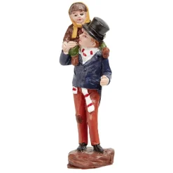Figurine de Noël Homme avec enfant pour village miniature-Gifi Online