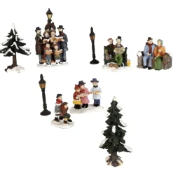 Figurine de Noël pour village miniature x9-Gifi Discount