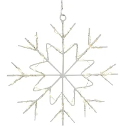 Flocon de Noël lumineux 55LED blanc chaud H20cm-Gifi Outlet