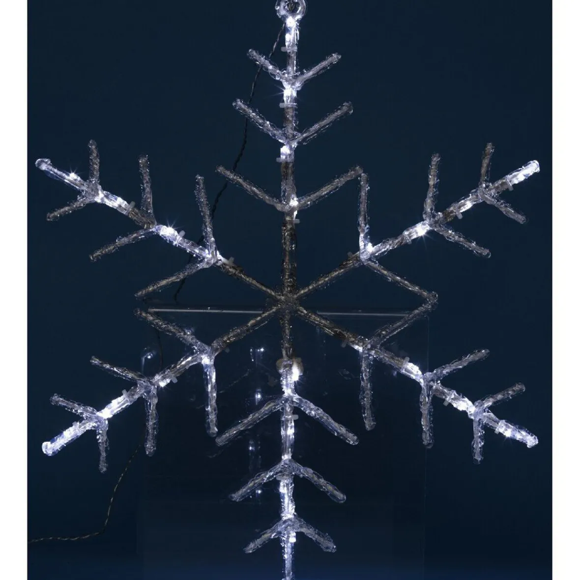 Flocon lumineux solaire blanc fixe-Gifi New