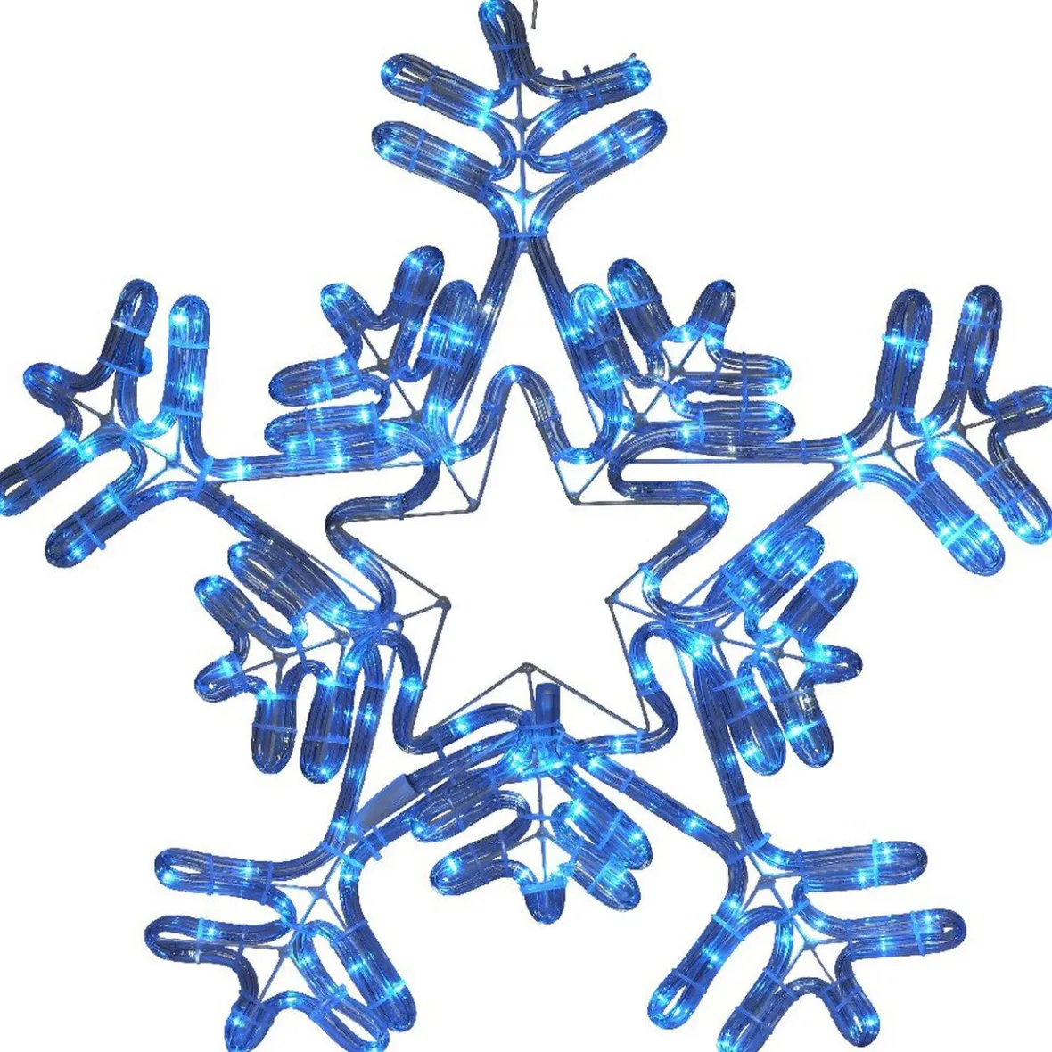 Flocon lumineux tube bleu fixe et clignotant-Gifi Hot