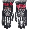 Gants adulte Halloween imprimé squelette jour des morts Taille unique-Gifi Best