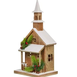 Église neige lumineuse village crèche Noël-Gifi Clearance