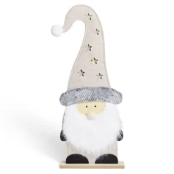 Gnome à poser lumineux avec LED H59,5cm - 2 modèles rouge ou gris-Gifi New