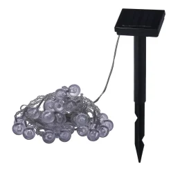 Guirlande boules lumineuses solaire blanc froid clignotant fixe 5,8 m-Gifi Best