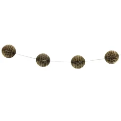Guirlande de 15 boules en papier dorées 5 m-Gifi New