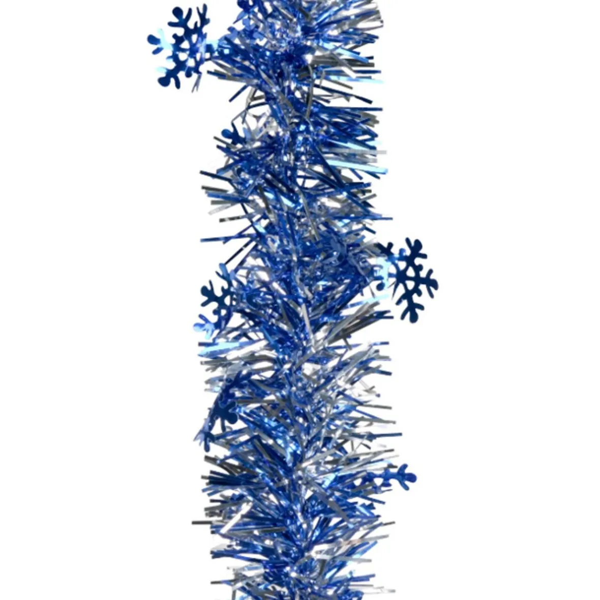 Guirlande de Noël bleue argentée 2 m-Gifi Outlet