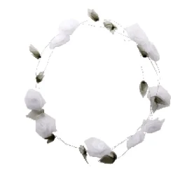 Guirlande de table de 10 roses blanches-Gifi Clearance