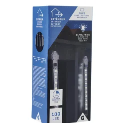 Guirlande extérieur 10 stalagmites 100 LED blanc froid-Gifi Hot