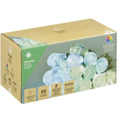 Guirlande extérieur solaire forme boule 20 LED multicolore 10 m-Gifi Sale