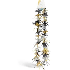 Guirlande fleurs fantaisie noir blanc doré L90cm-Gifi Clearance