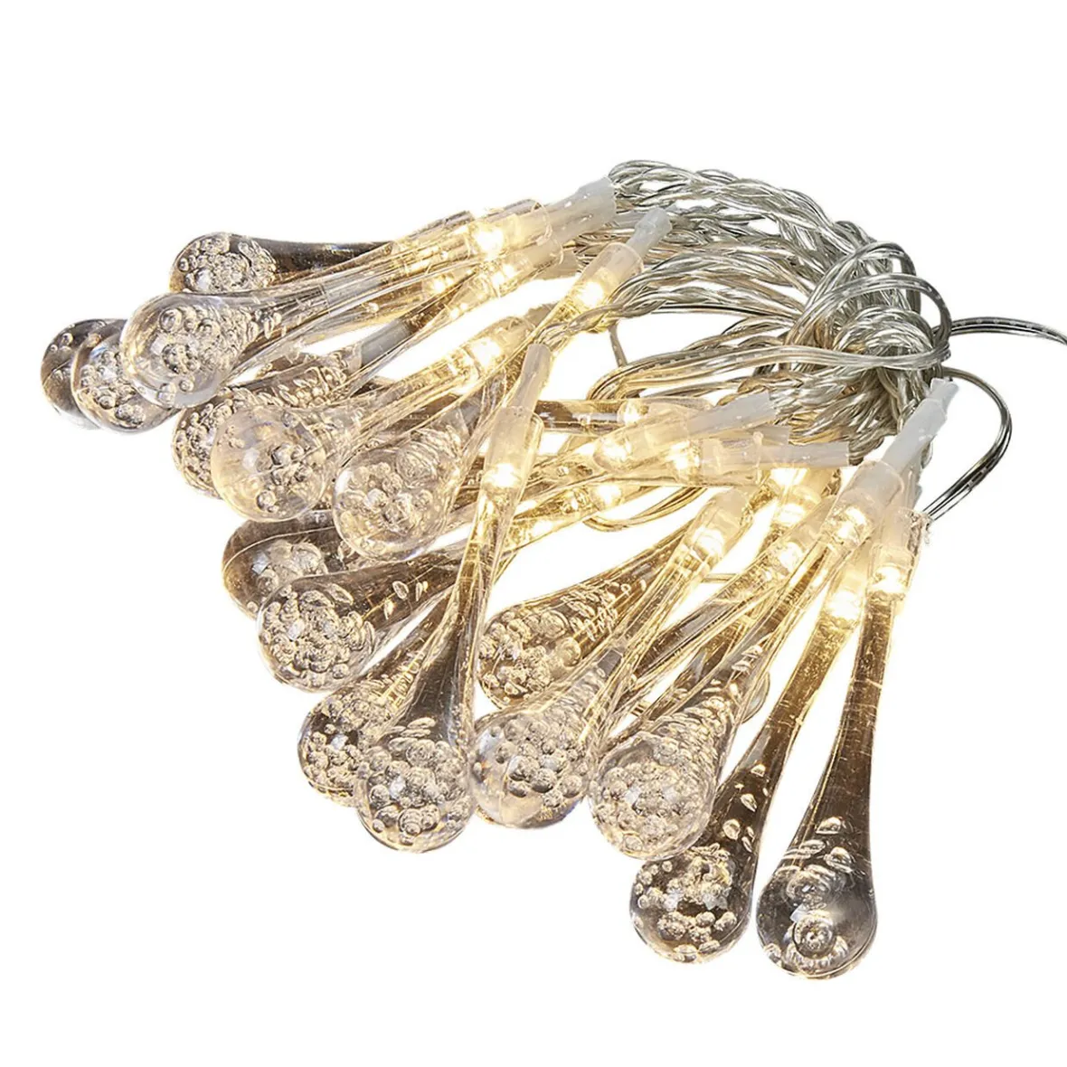 Guirlande intérieur forme goutte 20 LED blanc chaud-Gifi Clearance