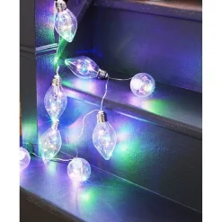 Guirlande électrique 6 ampoules à led multicolores L. 1 m-Gifi New
