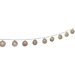 Guirlande électrique boules plates métal rosé 10 led L. 1,35 m-Gifi Discount