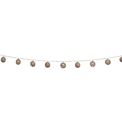 Guirlande électrique boules plates métal rosé 10 led L. 1,35 m-Gifi Discount