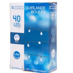 Guirlande électrique forme gouttes à led blanches L. 3,9 m-Gifi Clearance