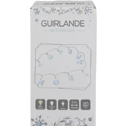 Guirlande électrique intérieure Joyeuses Fêtes 20 LED fixe 2 m-Gifi Outlet