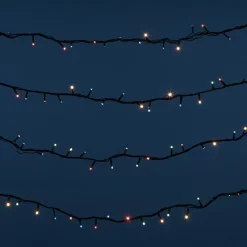 Guirlande électrique multicolore clignotante 12.8 m-Gifi Outlet