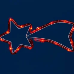 Guirlande électrique solaire étoile filante rouge-Gifi