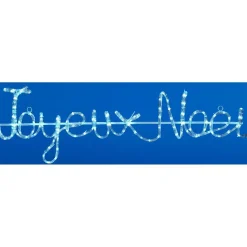 Guirlande électrique solaire Joyeux Noël blanc 1,15 m-Gifi New