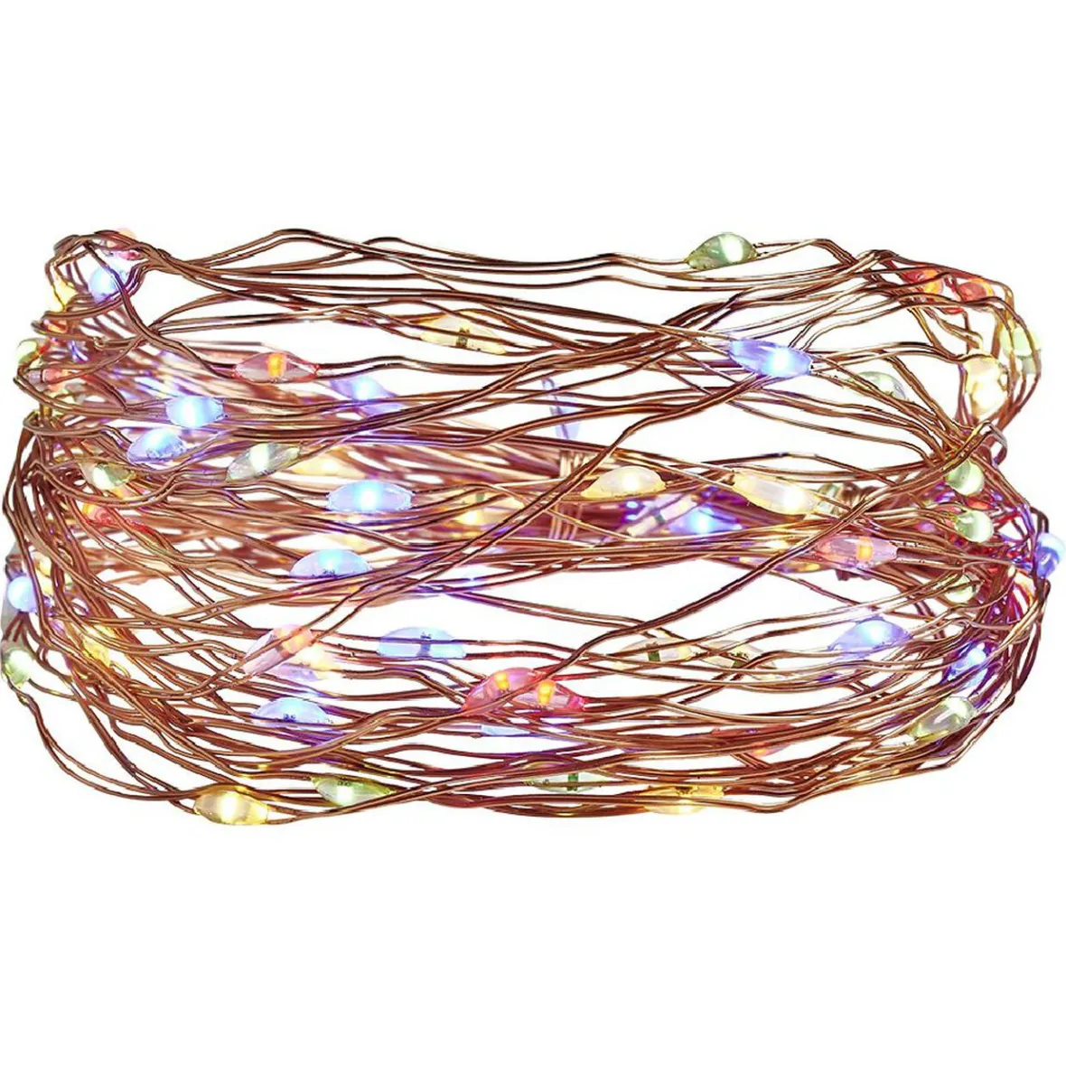 Guirlande électrique solaire mini-boule 100 microLED multicolore 7,4m-Gifi Best