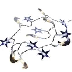 Guirlande électrique étoiles et lunes blanc fixe 1 m-Gifi Hot
