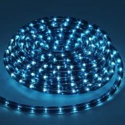 Guirlande électrique tube bleu clignotant 12 m-Gifi Clearance