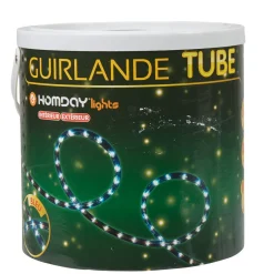 Guirlande électrique tube bleu clignitant 24 m-Gifi Online