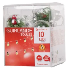 Guirlande lumineuse 10 ampoules déco branche de pin L. 80 cm-Gifi