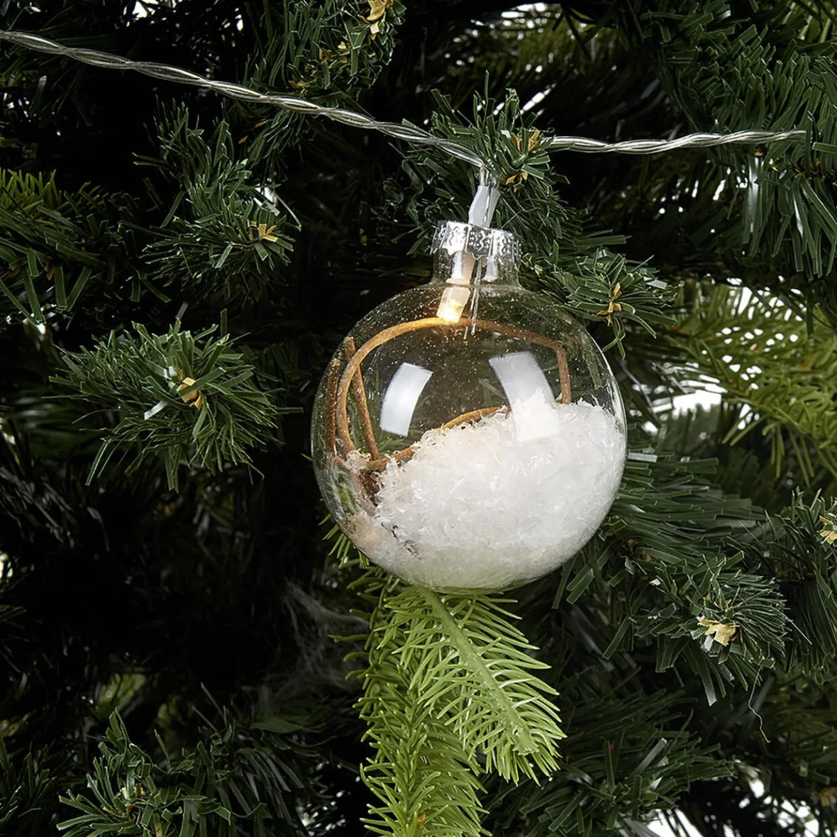 Guirlande lumineuse boules fantaisie intérieur 8 LED-Gifi Outlet