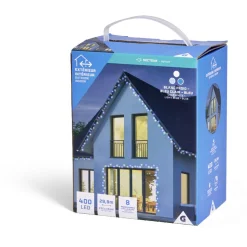 Guirlande lumineuse extérieure 400LED blanc froid/bleu clair/bleu 29,9m-Gifi Online