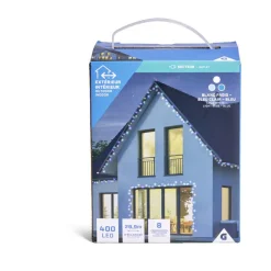 Guirlande lumineuse extérieure 400LED blanc froid/bleu clair/bleu 29,9m-Gifi Online