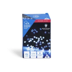 Guirlande lumineuse extérieure 24LED bleu et blanc 1,7m-Gifi
