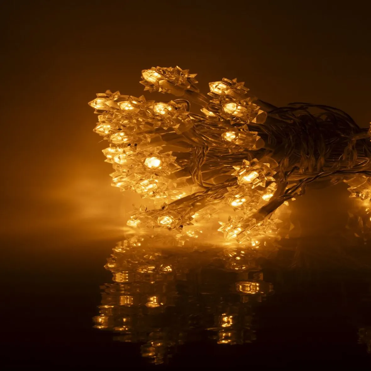 Guirlande lumineuse intérieur diamant 80LED blanc chaud 7,9m-Gifi