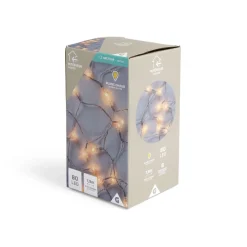 Guirlande lumineuse intérieur diamant 80LED blanc chaud 7,9m-Gifi