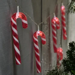 Guirlande lumineuse solaire sucre d'orge 20LED blanc froid 3,8m-Gifi Best