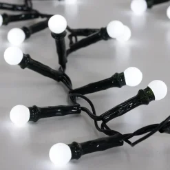 Guirlande solaire 400 LED blanc froid L.10m-Gifi Outlet