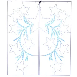 Guirlande étoile lumineuse blanche et bleue fixe-Gifi