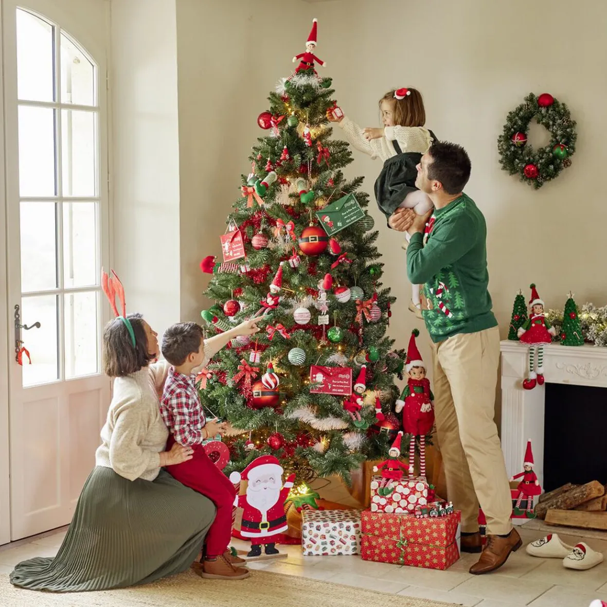 Jambe lutin Noël à planter H56cm - 2 modèkes-Gifi Online