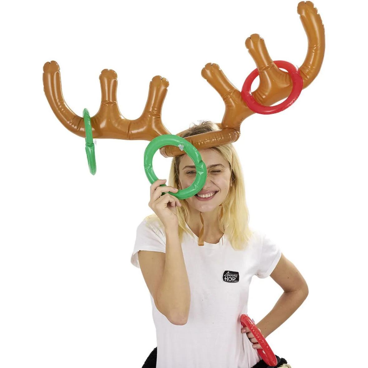 Jeu de Noël gonflable cerceau et bois de renne-Gifi Best