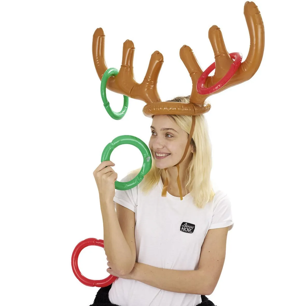 Jeu de Noël gonflable cerceau et bois de renne-Gifi Best