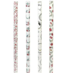 Kit complet noeud bolduc papier cadeau blanc argentée doré-Gifi Outlet