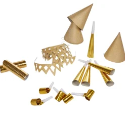 Kit cotillons pour 10 personnes doré-Gifi Clearance