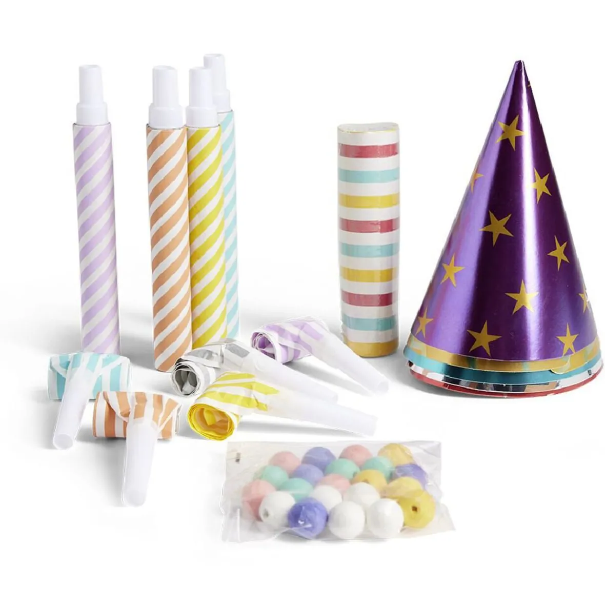 Kit cotillons pour 5 personnes multicolore-Gifi Online