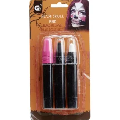 Kit de maquillage crayon Halloween crâne squelette rose néon-Gifi Clearance